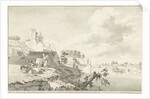 View of the Valkhof Nijmegen and broken locks at the Ooischendijk by Anonymous
