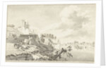 View of the Valkhof Nijmegen and broken locks at the Ooischendijk by Anonymous