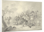Battle in a village by Dirk Langendijk