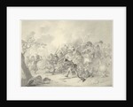 Battle in a village by Dirk Langendijk