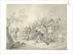 Battle in a village by Dirk Langendijk