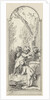 Four putti with palette and brushes in bossage by Jacob de Wit