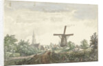 View of Leusdense road to Amersfoort The Netherlands by Jacob van Liender