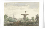 View of Leusdense road to Amersfoort The Netherlands by Jacob van Liender