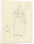 Three sketches from the costume of a woman from Axel The Netherlands by Bernard Picart