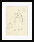 Three sketches from the costume of a woman from Axel The Netherlands by Bernard Picart
