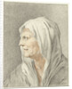 Head of old woman with headscarf by Jean Bernard