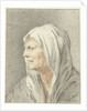 Head of old woman with headscarf by Jean Bernard