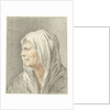 Head of old woman with headscarf by Jean Bernard