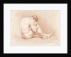 Seated male nude by Jacob Willemz. de Vos