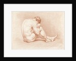 Seated male nude by Jacob Willemz. de Vos