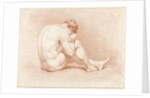 Seated male nude by Jacob Willemz. de Vos