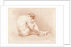 Seated male nude by Jacob Willemz. de Vos