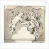 Three floating putti by Jacob de Wit