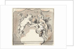 Three floating putti by Jacob de Wit