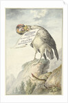 Vulture in its beak a sheet of paper by Circle of François Levaillant