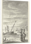 Beach with two ladies by Jacobus Buys