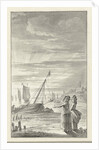 Beach with two ladies by Jacobus Buys