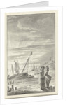 Beach with two ladies by Jacobus Buys