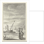 Beach with two ladies by Jacobus Buys