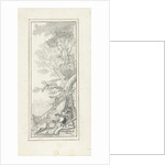 Design for a room decoration: a panel with birds by Abraham Meertens