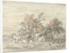 Farmhouse and a farmer training his horse by Simon Andreas Krausz
