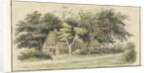 Farm between trees by Cornelis Bernardus Buijs