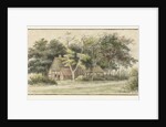 Farm between trees by Cornelis Bernardus Buijs