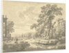 Italian landscape with ruins by Johann Heinrich Müntz