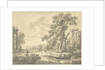Italian landscape with ruins by Johann Heinrich Müntz