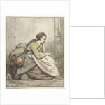 Seated Woman with a copper kettle by Abraham van Strij I
