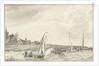 Boats at a dike by Tako Hajo Jelgersma