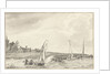 Boats at a dike by Tako Hajo Jelgersma