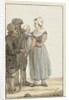Woman with child at two men by Christina Chalon