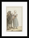 Woman with child at two men by Christina Chalon
