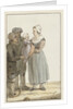 Woman with child at two men by Christina Chalon