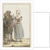Woman with child at two men by Christina Chalon