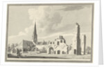 The ruins of the abbey of Rijnsburg The Netherlands by Gerrit Toorenburgh