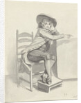 Boy sitting on a chair by Taco Scheltema I