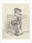 Boy sitting on a chair by Taco Scheltema I