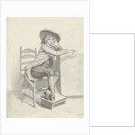 Boy sitting on a chair by Taco Scheltema I