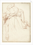 Study of male nude by Louis Fabritius Dubourg