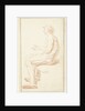 Study of seated male nude by Louis Fabritius Dubourg