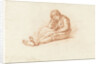 Sitting boy with arms under head by Abraham Johannes Ruytenschildt