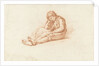 Sitting boy with arms under head by Abraham Johannes Ruytenschildt
