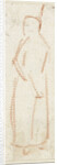 Sketch of a standing figure by Simon Andreas Krausz