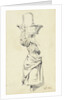 Woman standing with basket on head by Pieter van Loon