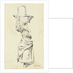 Woman standing with basket on head by Pieter van Loon