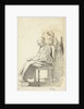 Young woman standing behind a seated reading old woman seen from the side by Pieter van Loon