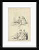 Two studies of a boy and girl with jug by Pieter van Loon